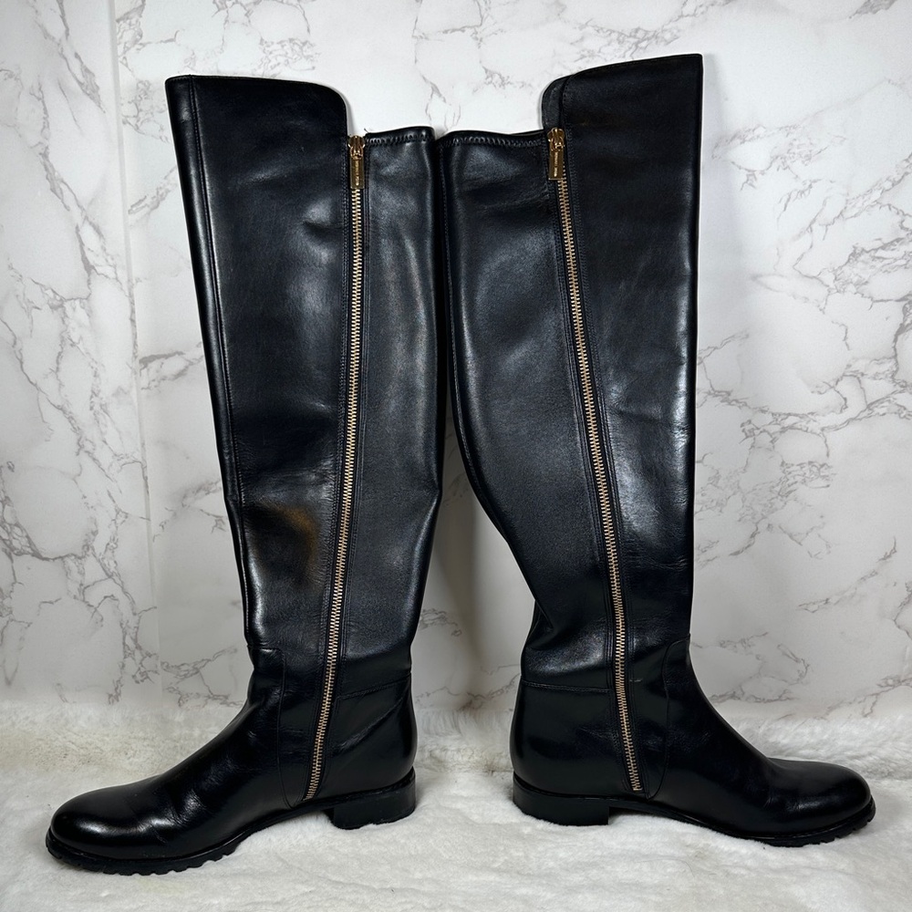 Authentic Michael Kors Joanie Leather Boots Black 7.5W - Gently Used - Picture 4 of 9